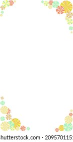 Colorful Round Abstract Flower Frame Background,9:16 ratio size