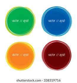 Colorful Round Abstract Labels