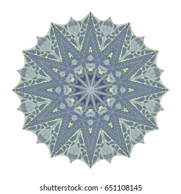 Colorful round abstract pattern. Floral ethnic mandala  for textile, sportswear, umbrellas