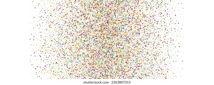 Colorful Round Background White Vector. Geometric Event Template. Bright Isolated. Rainbow Confetti Holiday. Element Transparent Design.