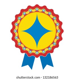 Colorful round badge, vector format