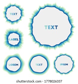 Colorful round banner. Appealing circular backgrounds. Trendy vector illustration.