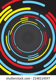 Colorful round bar frame vector background