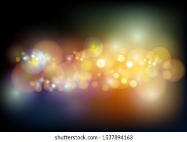 Colorful round bokeh abstract vector background