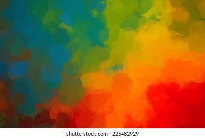Colorful round brush strokes