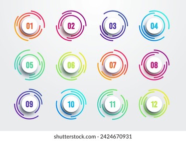 Colorful Round Button Or Bullet Pionts