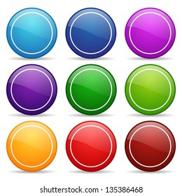 Colorful round button collection