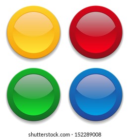Colorful round button collection