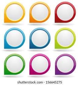 Colorful round button collection