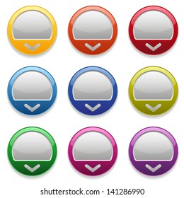 Colorful round buttons with arrow