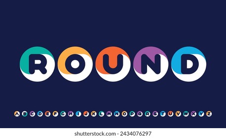 colorful round circle capital alphabet letter logo design