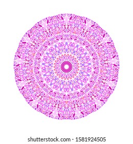 Colorful round circular petal pattern mandala - ornamental geometrical abstract vector design