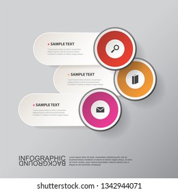 Colorful Round Circular Tags and Labels  - Modern Minimalist Presentation Template Layout, Infographic Design