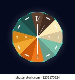 Colorful Round Clock Design 