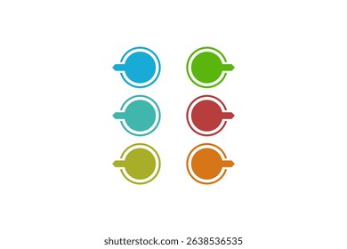 Colorful Round Control Knobs for icon explanation