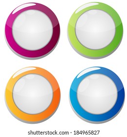 colorful round convex buttons