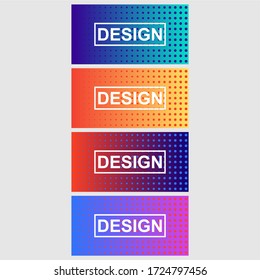 Colorful Round covers design. Minimal geometric pattern gradients.