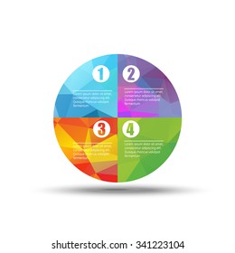 colorful round diagram infographics for presentations