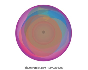 Colorful Round Diatom Algae (unicellular Diatom) In Microbiology 