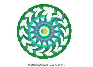 Colorful round ethnic pattern. Element for design