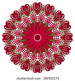 Colorful round ethnic pattern. Element for design