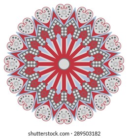 Colorful round ethnic pattern. Element for design