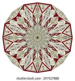 Colorful round ethnic pattern. Element for design