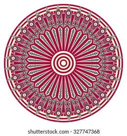 Colorful round ethnic pattern. Element for design