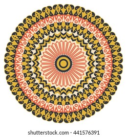Colorful round ethnic pattern. Element for design