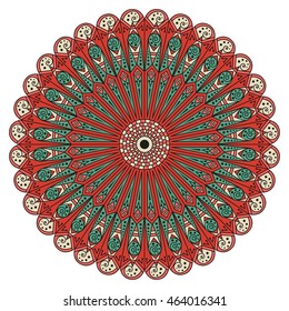 Colorful round ethnic pattern. Element for design
