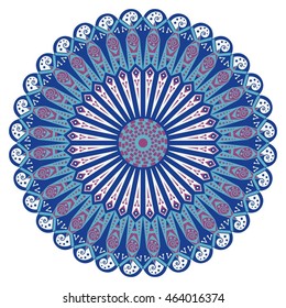 Colorful round ethnic pattern. Element for design