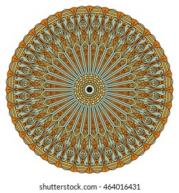 Colorful round ethnic pattern. Element for design