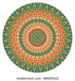Colorful round ethnic pattern. Element for design