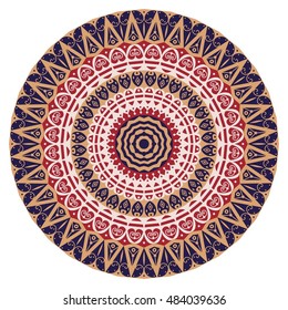 Colorful round ethnic pattern. Element for design