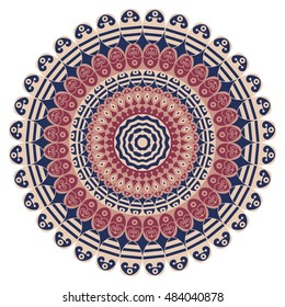 Colorful round ethnic pattern. Element for design