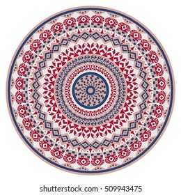 Colorful round ethnic pattern. Element for design
