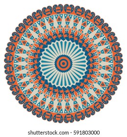 Colorful round ethnic pattern. Element for design