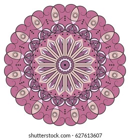 Colorful round ethnic pattern. Element for design