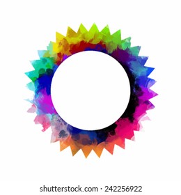 Colorful round frame