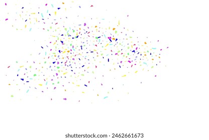 Colorful Round Fun Vector White Background. Acid Effect Dust Invitation. Trendy Rain Celebration Postcard. Spectacular Polka Independence Pattern.