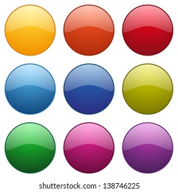 Colorful round glossy buttons