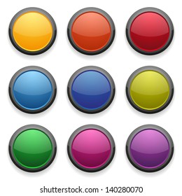 Colorful round glossy buttons