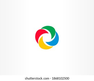 Colorful round icon design template