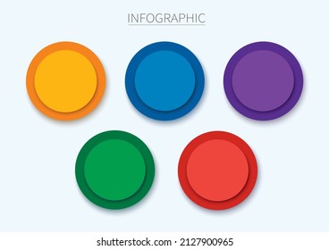 colorful round infographic vector template 