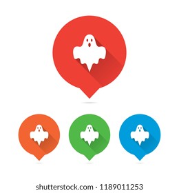 Colorful Round Long Shadow Ghost Markers