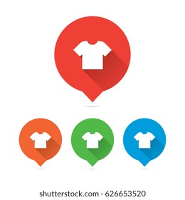 Colorful Round Long Shadow T-Shirt Markers