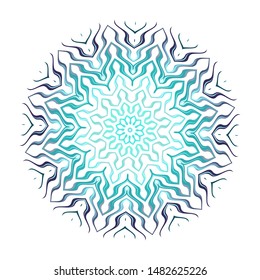 Colorful round ornament. Ethnic vector element. Beautiful mandala. 