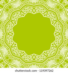 Colorful round ornament, mosaic vector illustration