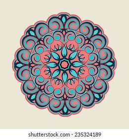 colorful round ornament pattern