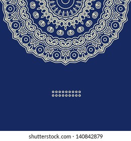 Colorful Round Ornamental Pattern, Greeting Card Template Design, Mosaic Vector Illustration